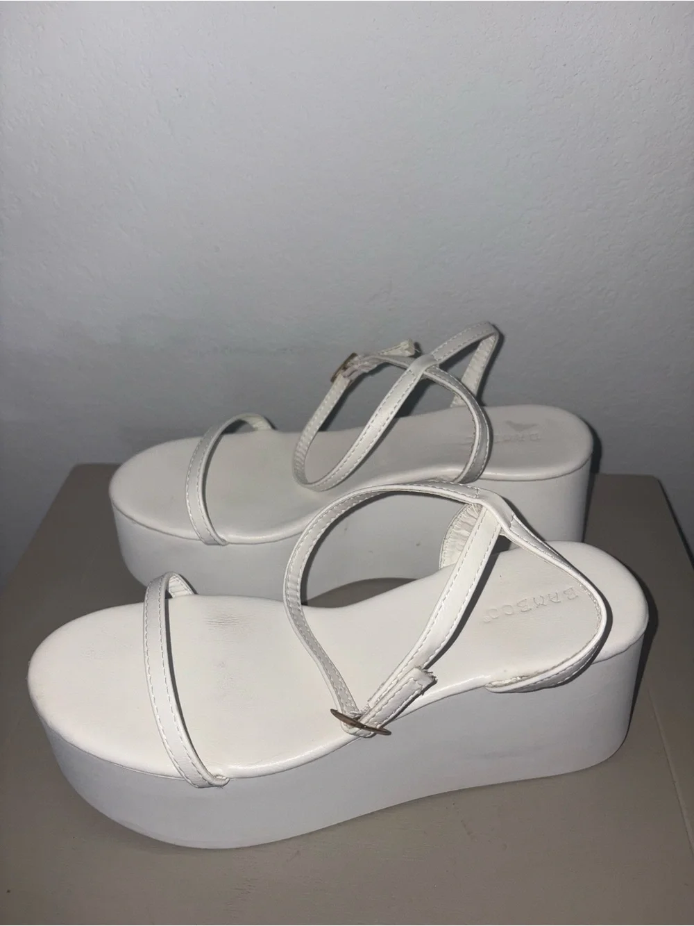 Y2K White Chunky Platform Sandals